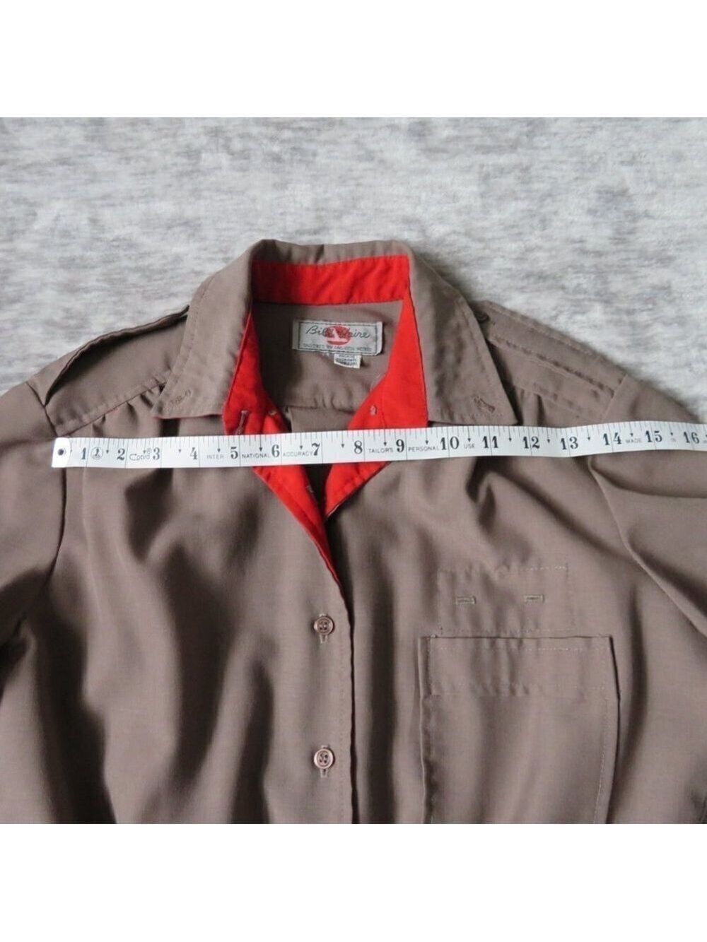 Vintage Button Down Shirt Dress Girl Scout Brownie Uniform Style Stretch Waist - Picture 14 of 16